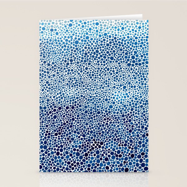 Japanese Art Navy Blue Wall Art Polkadot Abstract Print maximalist Wall Art Wabi Sabi Poster Stationery Card Gallery Image 1