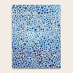 Japanese Art Navy Blue Wall Art Polkadot Abstract Print maximalist Wall Art Wabi Sabi Poster Notebook Gallery Image 4