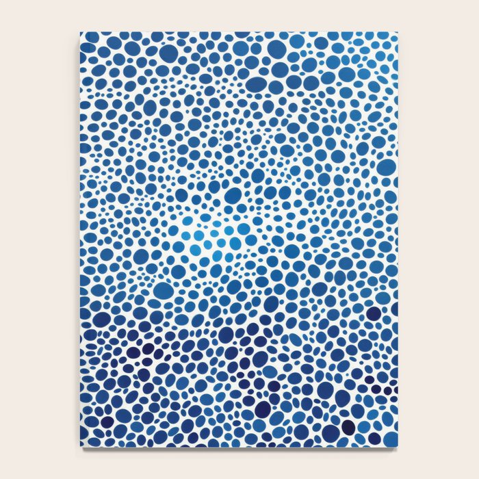 Japanese Art Navy Blue Wall Art Polkadot Abstract Print maximalist Wall Art Wabi Sabi Poster Notebook Gallery Image 4