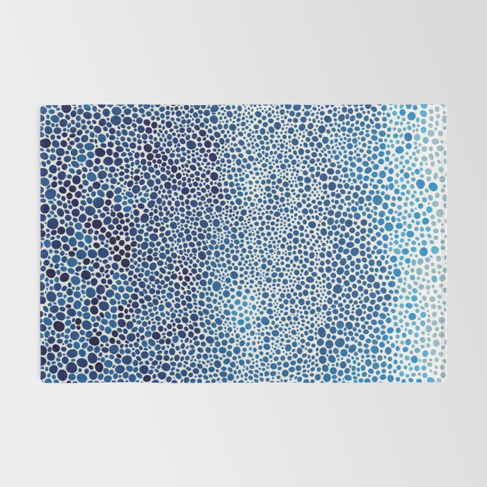 Japanese Art Navy Blue Wall Art Polkadot Abstract Print maximalist Wall Art Wabi Sabi Poster Rug Gallery Image 2