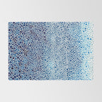 Japanese Art Navy Blue Wall Art Polkadot Abstract Print maximalist Wall Art Wabi Sabi Poster Rug Gallery Image 2
