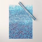 Japanese Art Navy Blue Wall Art Polkadot Abstract Print maximalist Wall Art Wabi Sabi Poster Wrapping Paper Gallery Image 1