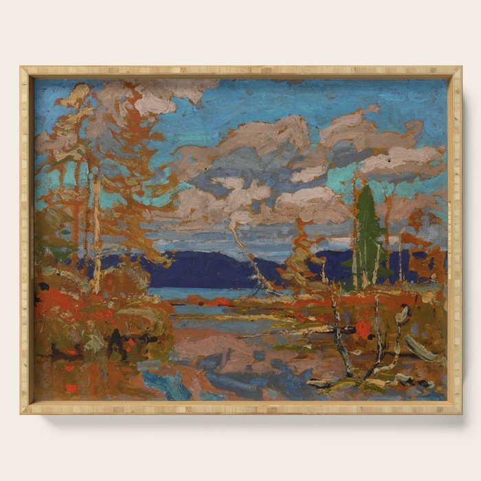 Tom Thomson The Lake, Bright Day 1916 Canadian Landscape Artist Serving Tray Gallery Image 1