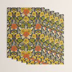 Modern Floral Pattern in Orange, Yellow, Green & Navy Wrapping Paper Gallery Image 3
