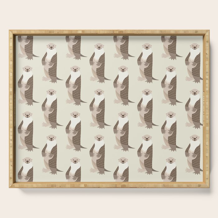 Whimsical Otter Serving Tray Gallery Image 1