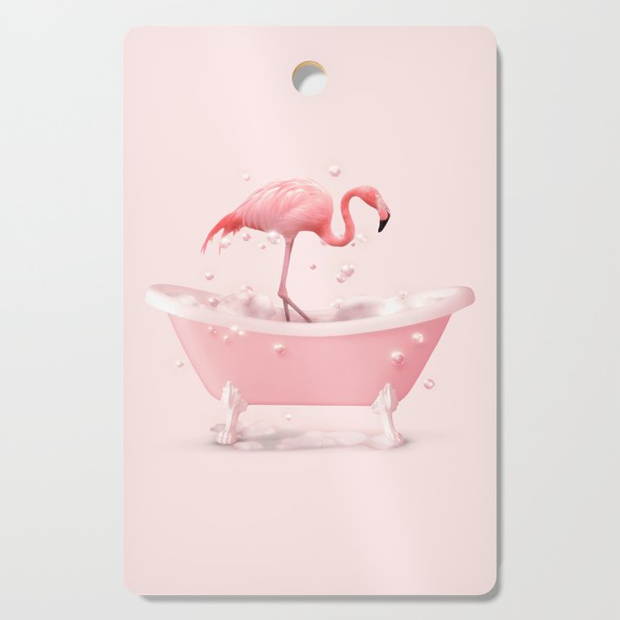 Bathtub Flamingo Cutting Board Gallery Image 1
