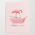 Bathtub Flamingo Poster Gallery Image 4