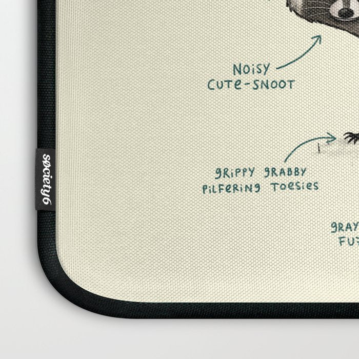 Anatomy of a Raccoon Laptop Sleeve Gallery Image 3