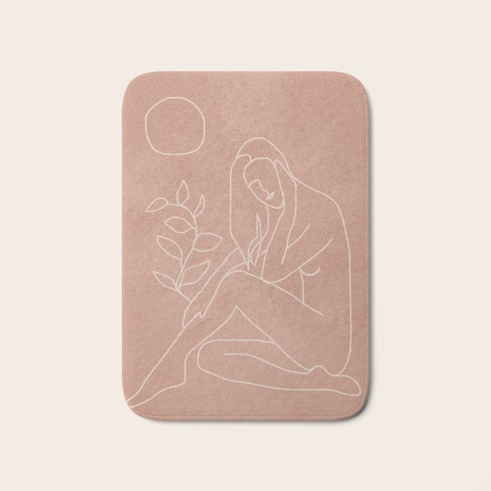 Engraved Nude Line I Bath Mat Gallery Image 1