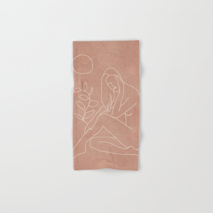 Engraved Nude Line I Towels Gallery Image 1