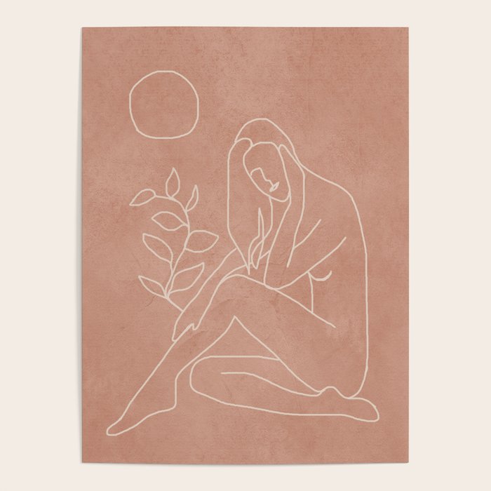 Engraved Nude Line I Poster Gallery Image 1
