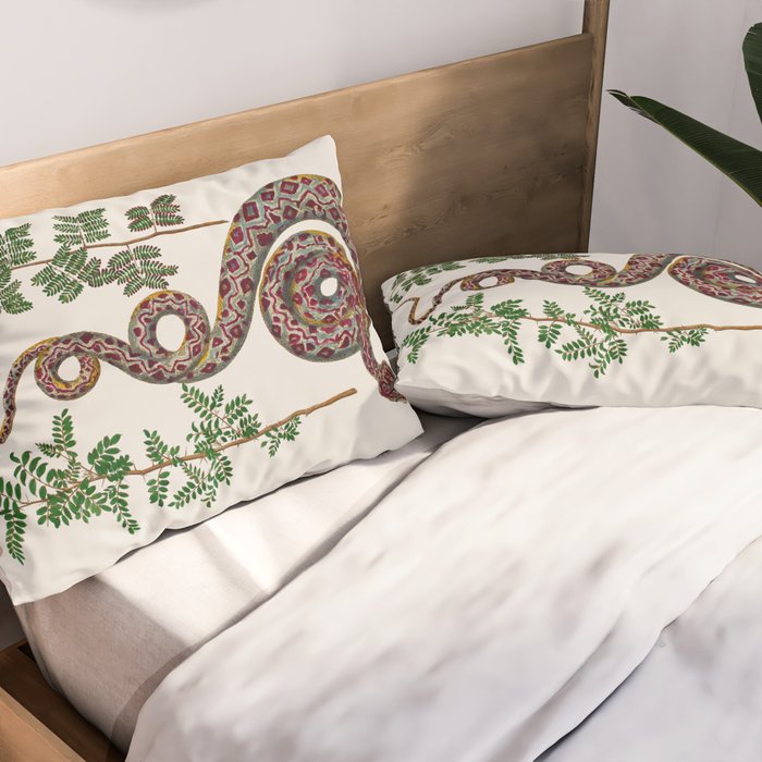 Mimosa Snake Seba Albertus Pillow Sham Gallery Image 2