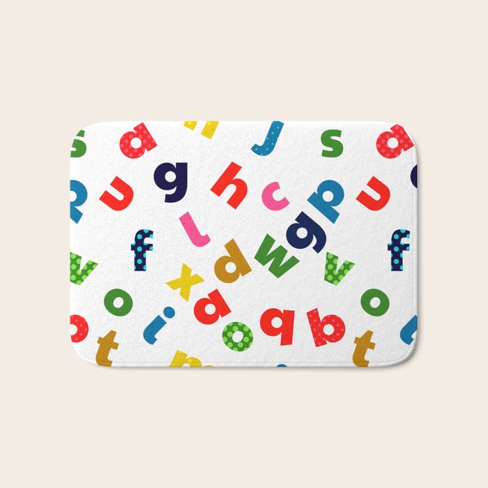 colourful alphabet Bath Mat Gallery Image 1