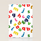colourful alphabet Stationery Card Gallery Image 2