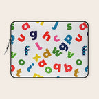 colourful alphabet Laptop Sleeve Gallery Image 1