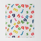 colourful alphabet Throw Blanket Gallery Image 2