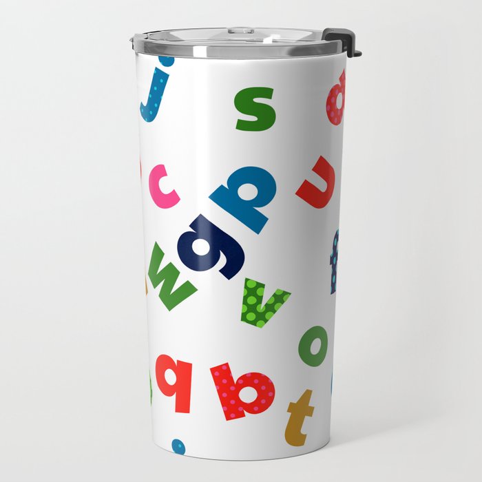 colourful alphabet Travel Mug Gallery Image 2