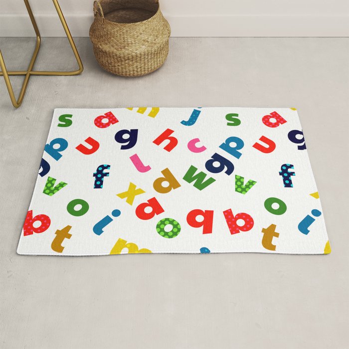 colourful alphabet Rug Gallery Image 1
