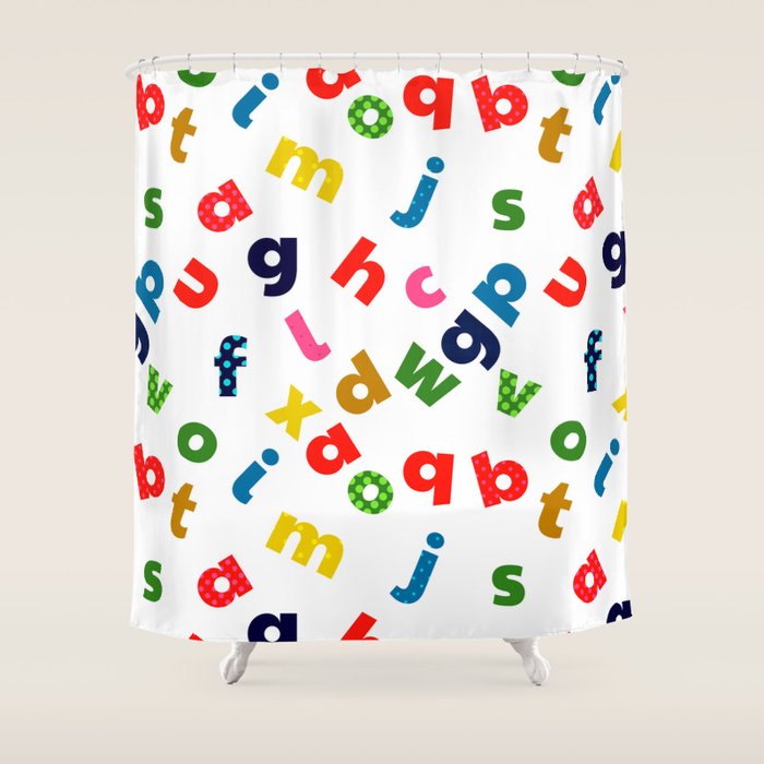 colourful alphabet Shower Curtain Gallery Image 1