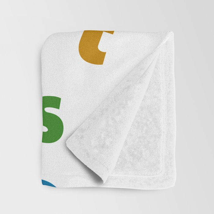 colourful alphabet Throw Blanket Gallery Image 3