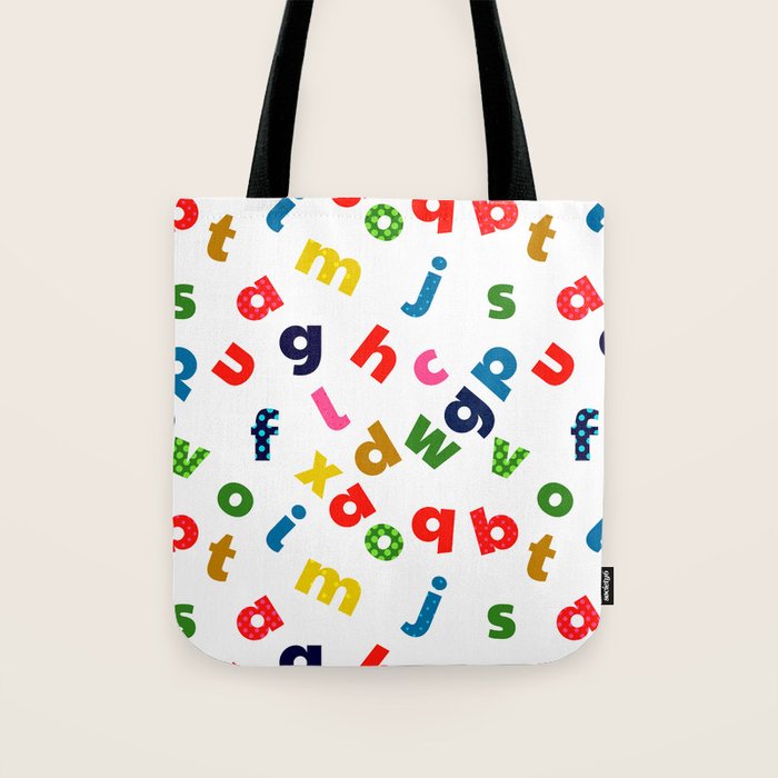 colourful alphabet Tote Bag Gallery Image 1