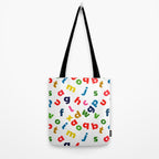 colourful alphabet Tote Bag Gallery Image 2