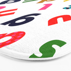colourful alphabet Bath Mat Gallery Image 3