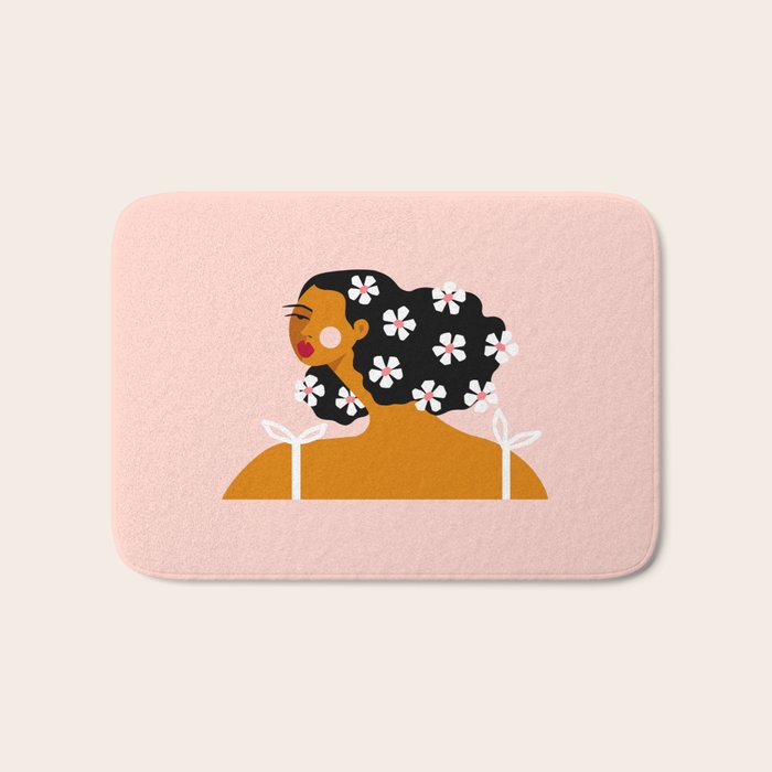 Flowers In Hair Bath Mat Gallery Image 1