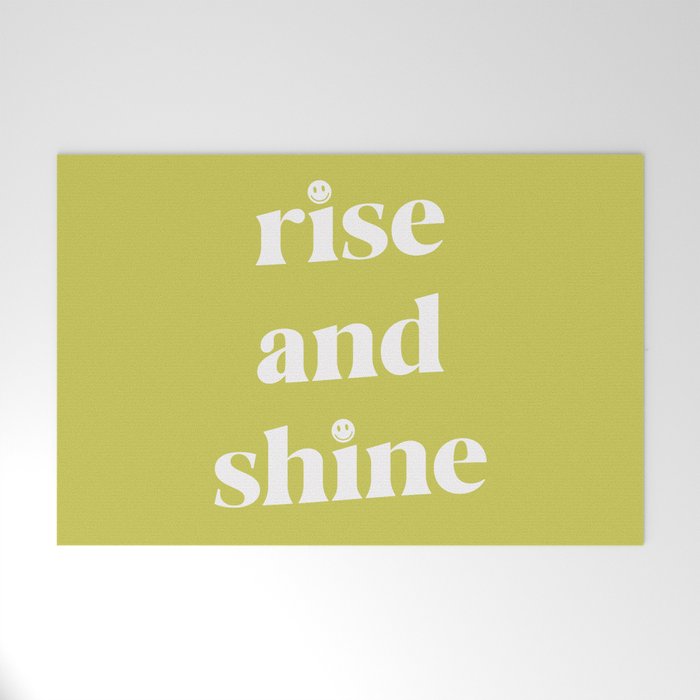 Rise And Shine Lime Welcome Mat Gallery Image 1