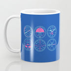 Aircraft Flight Instruments - 6 Pack Blue Coffee Mug Gallery Image 3