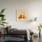 Little Festive Birds Wood Wall Art Gallery Image 2