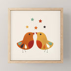 Little Festive Birds Mini Art Print Gallery Image 1