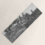 Oglala War Party Native American Oglala tribe in full headdress black and white photograph Yoga Mat Gallery Image 1