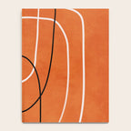Burnt Orange Black White Lines Abstract Notebook Gallery Image 4