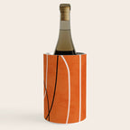 Burnt Orange Black White Lines Abstract Wine Chiller Gallery Image 3