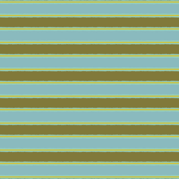 Cottage Stripes Pattern in Olive Green Arctic Blue and Chartreuse Coffee Mug Gallery Image 2