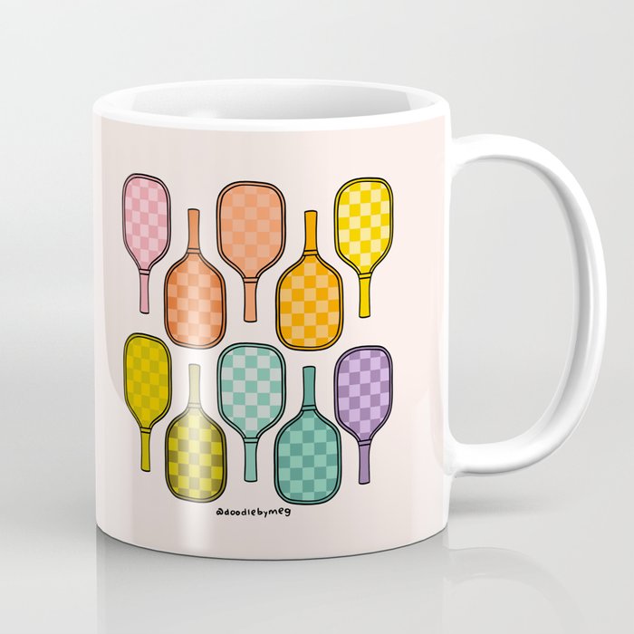 Rainbow Pickleball Paddles Coffee Mug Gallery Image 1