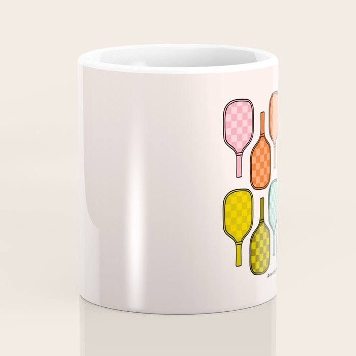 Rainbow Pickleball Paddles Coffee Mug Gallery Image 4