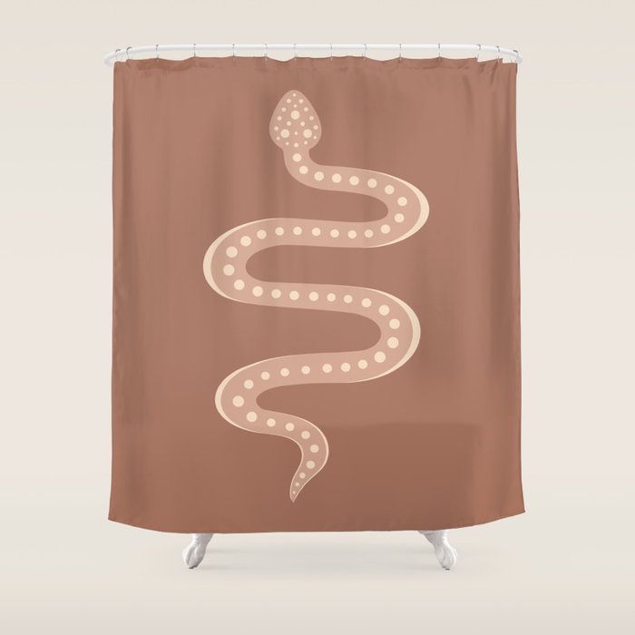 Minimal Snake - Neutral Rose Shower Curtain Gallery Image 1