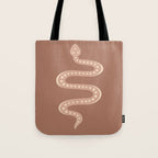 Minimal Snake - Neutral Rose Tote Bag Gallery Image 1