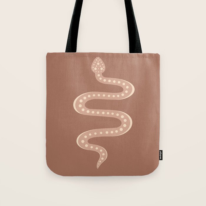 Minimal Snake - Neutral Rose Tote Bag Gallery Image 1
