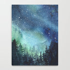 Galaxy Watercolor Aurora Borealis Painting Notebook Gallery Image 4