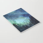 Galaxy Watercolor Aurora Borealis Painting Notebook Gallery Image 3