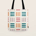 Modern Geometric Color Block Pattern Tote Bag Gallery Image 1