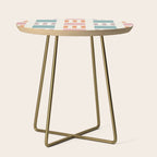 Modern Geometric Color Block Pattern Side Table Gallery Image 1