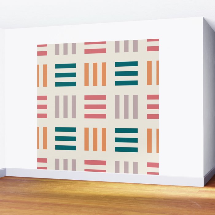 Modern Geometric Color Block Pattern Wall Mural Gallery Image 2