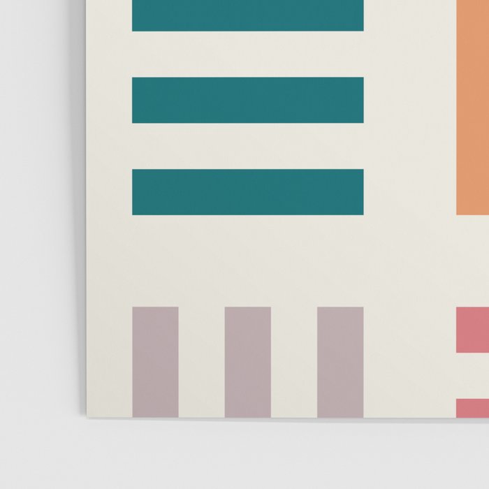 Modern Geometric Color Block Pattern Poster Gallery Image 3