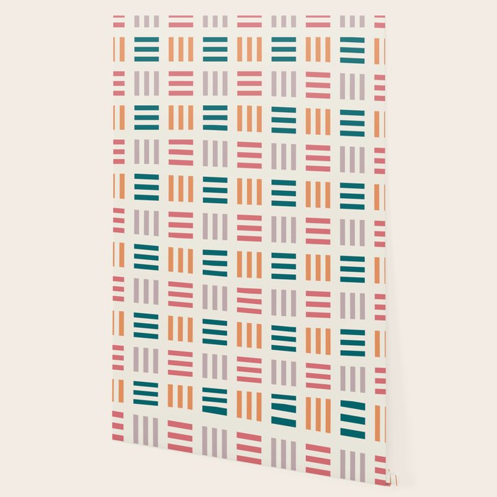 Modern Geometric Color Block Pattern Wallpaper Gallery Image 2