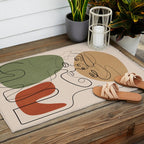 Abstract Faces 3  Outdoor Rug Gallery Image 2