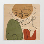 Abstract Faces 3  Wood Wall Art Gallery Image 1